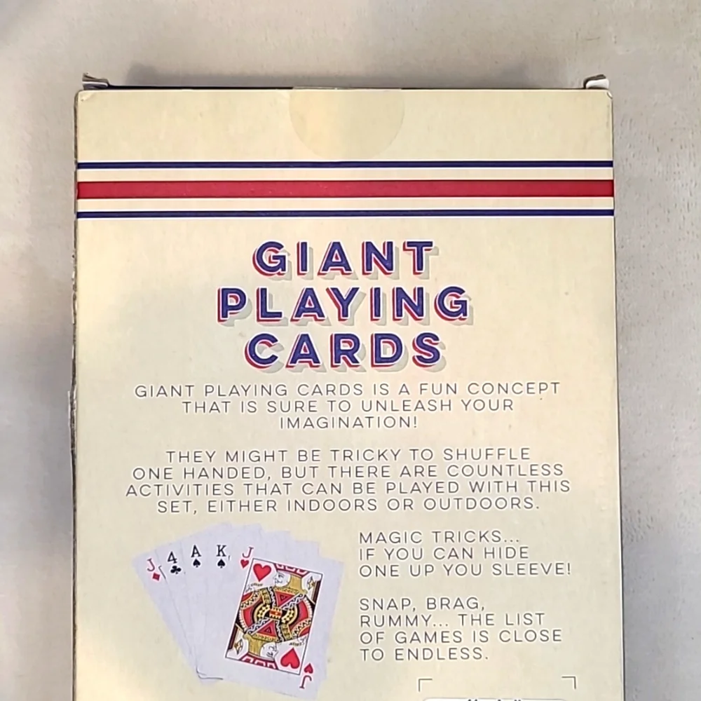 Professor Puzzle Giant/Large Playing Card Travel/Outdoor Picnic Game - NIB/NWT